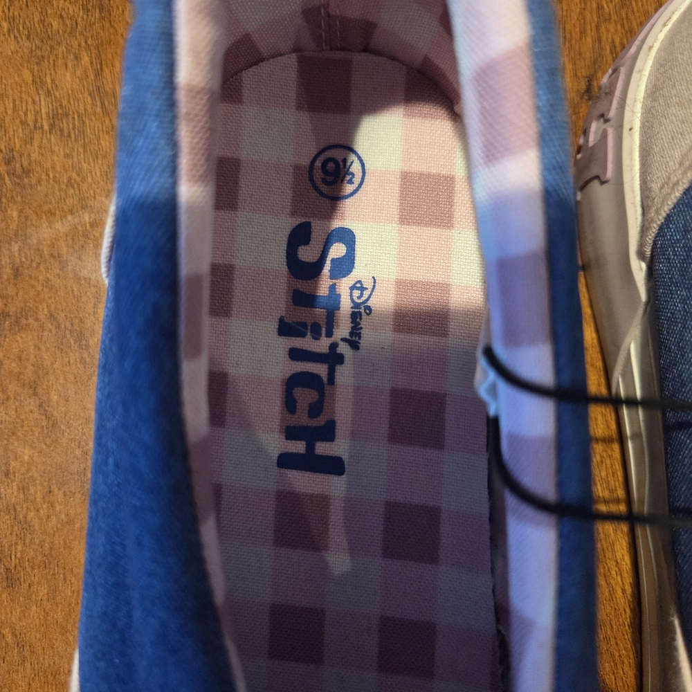 Disney Lilo & Stitch Woman's Slip-On Shoes in Pink & Blue - Size 9.5 NWT! - Picture 2 of 7